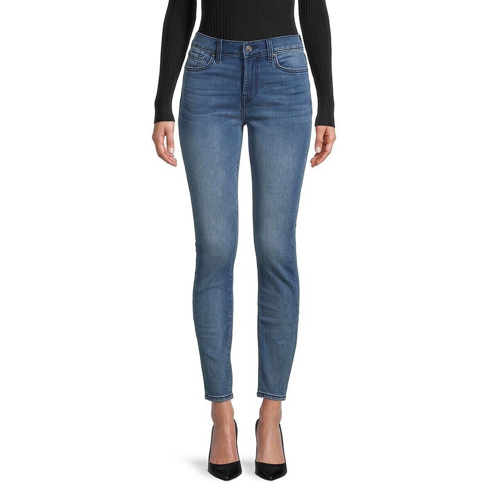 7 for All Mankind Gwenevere Squiggle Faded Jeans Cheyenne Women's 27 (4)